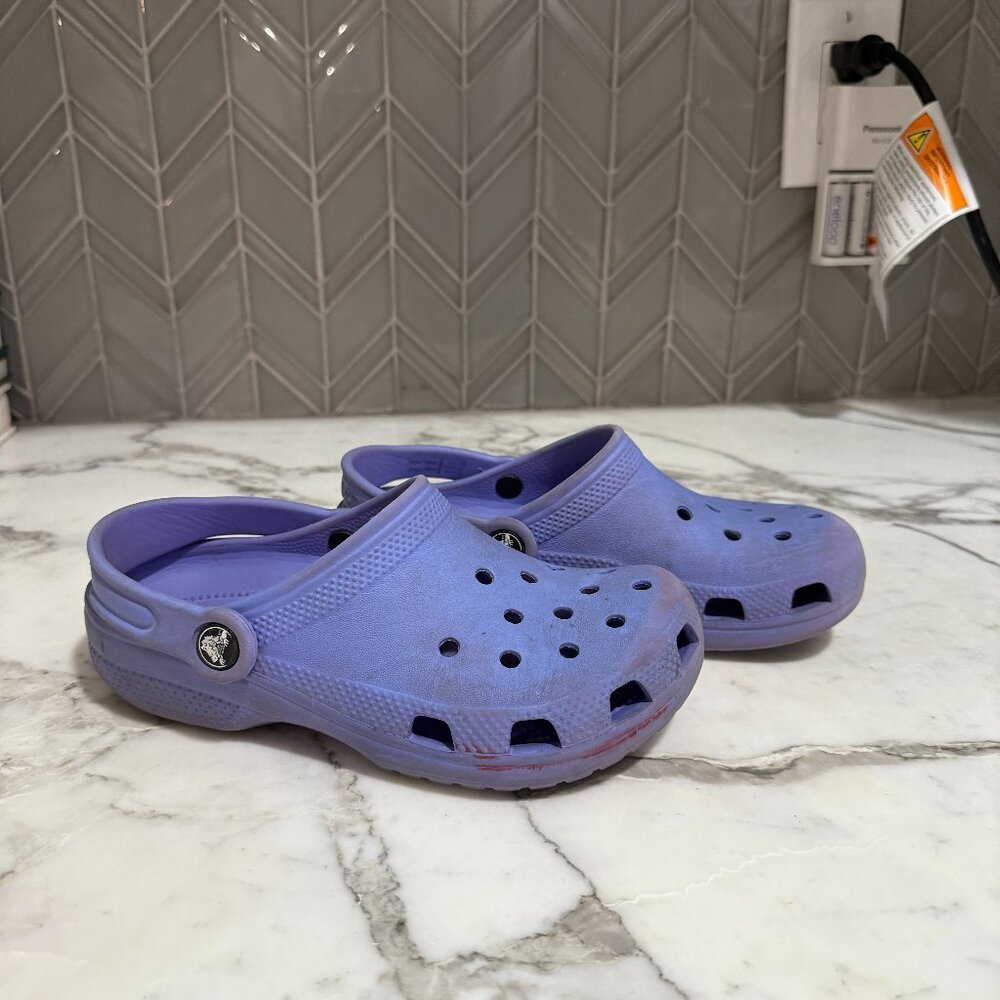 $14 ADD ON crocs 2 glitter ombre native natives girls purple
